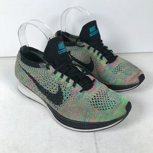 Nike Shoes Mens 6.5 Flyknit Racer Sneakers Rainbow Running Jogging 526628-304